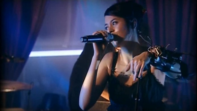 Emilie Simon with cyberpunk arm controller