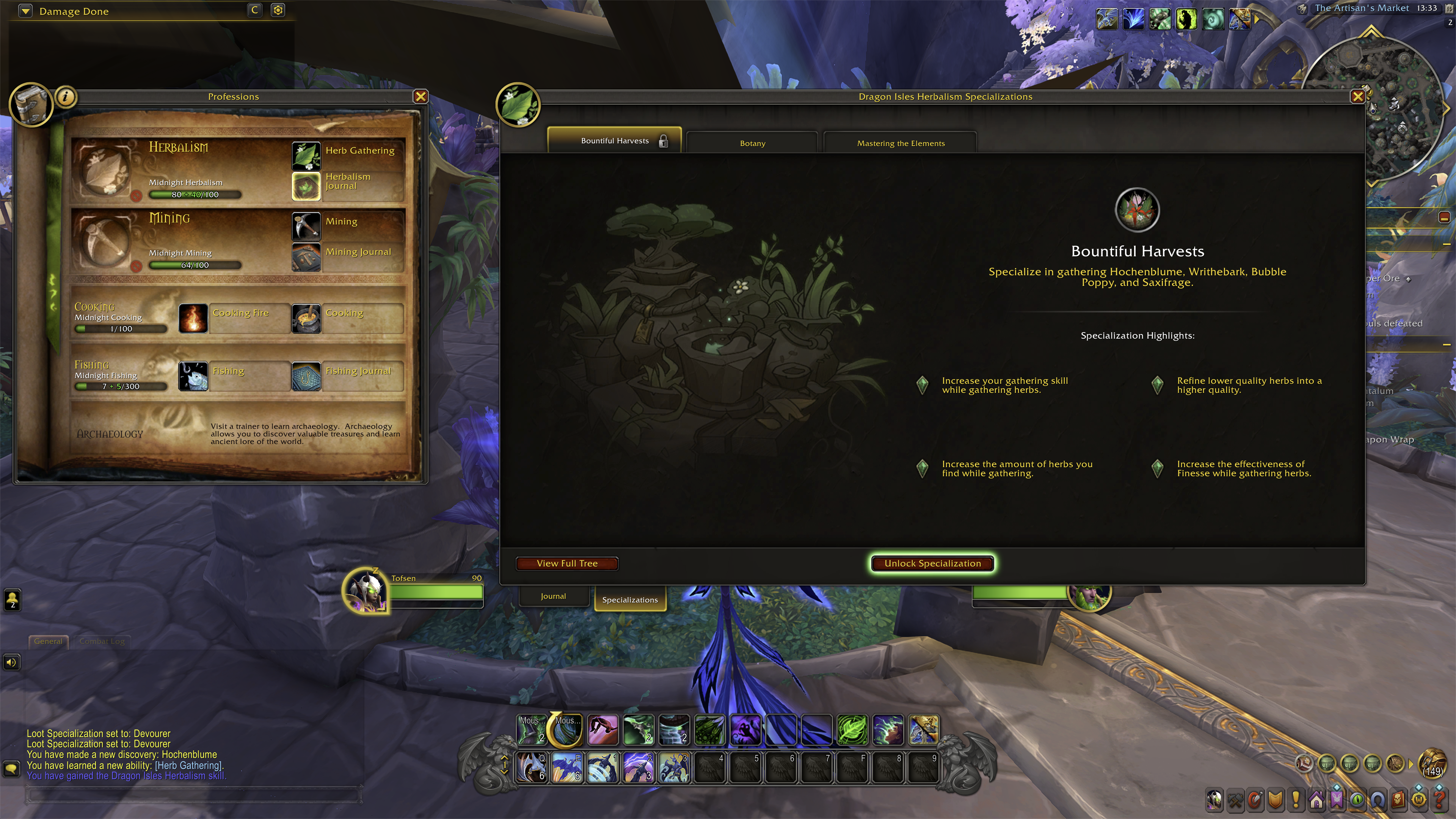 A screenshot from the video game World of Warcraft, showing the 