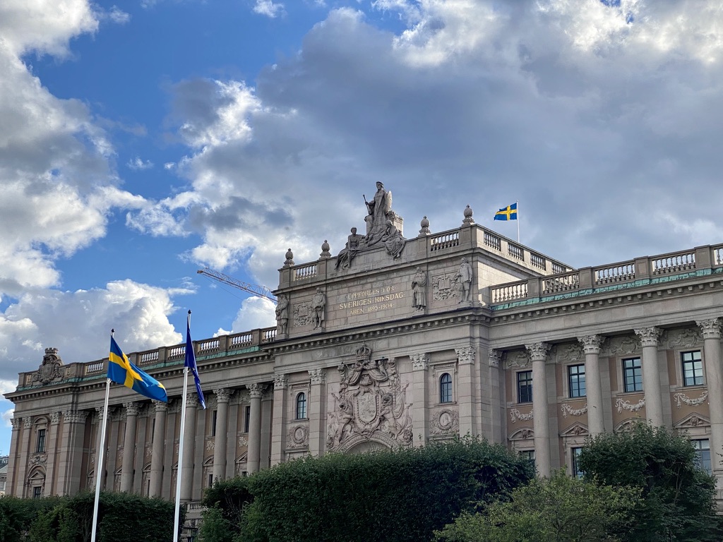 Swedish and EU flags